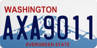 WA license plate AXA9011