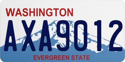 WA license plate AXA9012