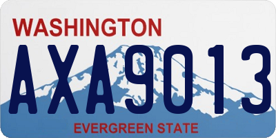 WA license plate AXA9013