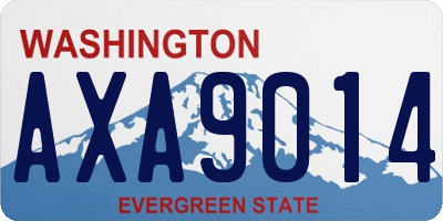 WA license plate AXA9014