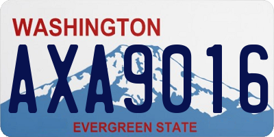 WA license plate AXA9016