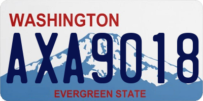 WA license plate AXA9018
