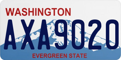 WA license plate AXA9020