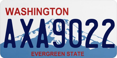 WA license plate AXA9022