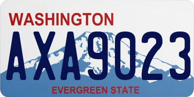 WA license plate AXA9023
