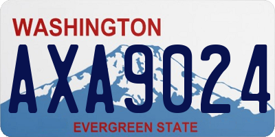 WA license plate AXA9024