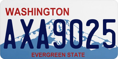 WA license plate AXA9025