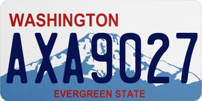 WA license plate AXA9027