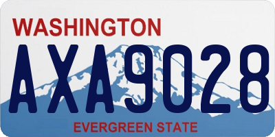 WA license plate AXA9028