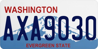 WA license plate AXA9030
