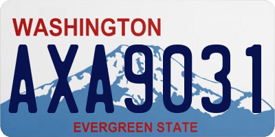 WA license plate AXA9031