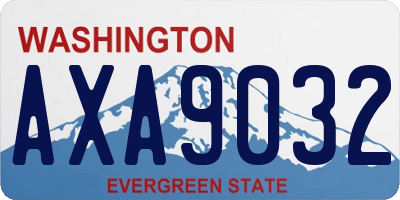 WA license plate AXA9032
