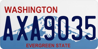 WA license plate AXA9035