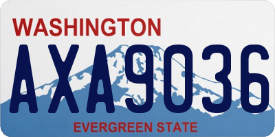 WA license plate AXA9036