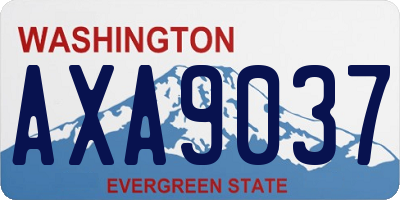 WA license plate AXA9037