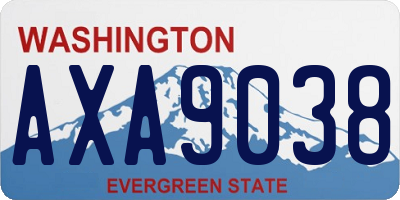 WA license plate AXA9038