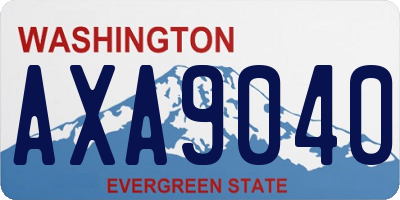 WA license plate AXA9040
