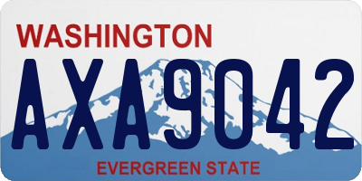WA license plate AXA9042