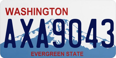 WA license plate AXA9043