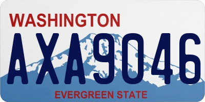 WA license plate AXA9046