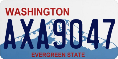 WA license plate AXA9047