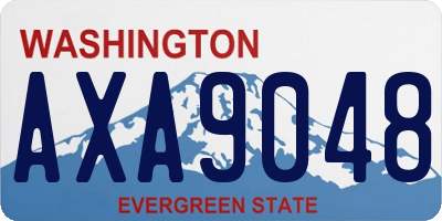 WA license plate AXA9048