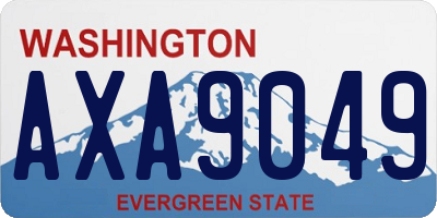 WA license plate AXA9049