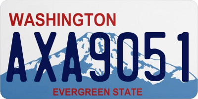 WA license plate AXA9051