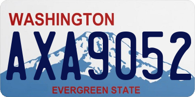 WA license plate AXA9052