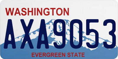 WA license plate AXA9053