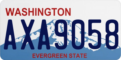 WA license plate AXA9058