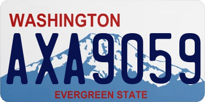 WA license plate AXA9059