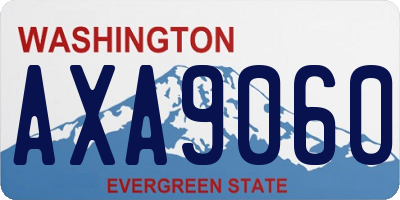 WA license plate AXA9060