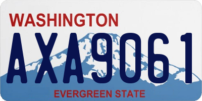 WA license plate AXA9061