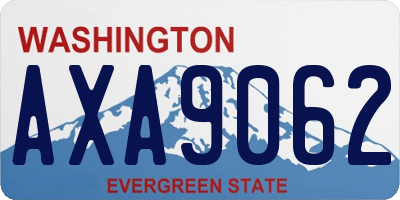 WA license plate AXA9062
