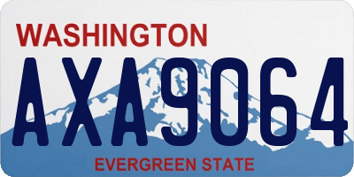 WA license plate AXA9064