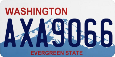WA license plate AXA9066