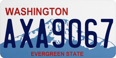 WA license plate AXA9067