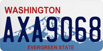 WA license plate AXA9068