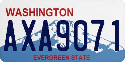 WA license plate AXA9071
