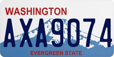 WA license plate AXA9074