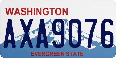 WA license plate AXA9076