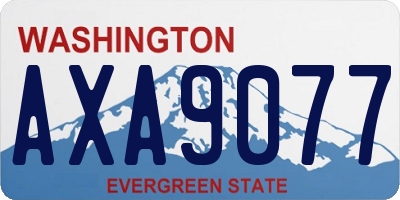 WA license plate AXA9077