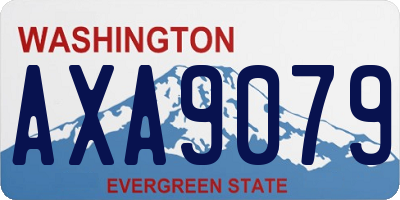 WA license plate AXA9079