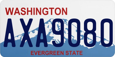 WA license plate AXA9080