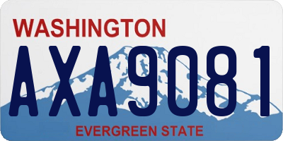 WA license plate AXA9081