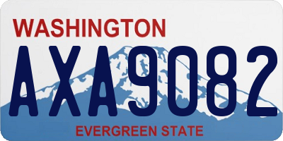 WA license plate AXA9082
