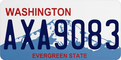WA license plate AXA9083