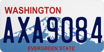 WA license plate AXA9084