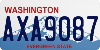 WA license plate AXA9087